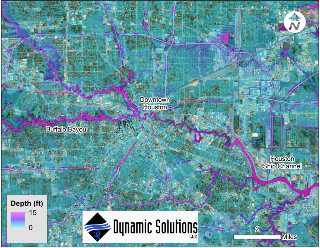 Learn how DynamicSolutions | DCCM uses integrated compound flood modeling with AdH to simulate rainfall, riverine flooding and coastal storm surge.